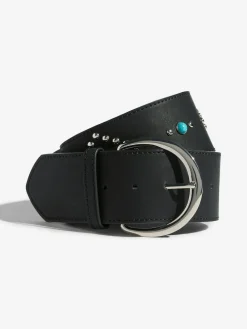 Sale Lipsy Black Studded Chunky Belt