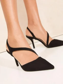 Lipsy Wide Fit Asymmetric Strap Court Shoes^Women Wide Fit & Extra Wide Fit