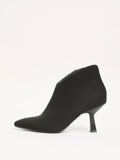 Lipsy Black Wide Fit Faux Suede Low Heel Ankle Kitten Heels^Women Wide Fit & Extra Wide Fit