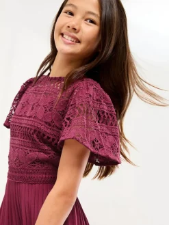 Lipsy Flutter Sleeve Lace Occasion Jumpsuit (5-16yrs)^ Jumpsuits & Playsuits