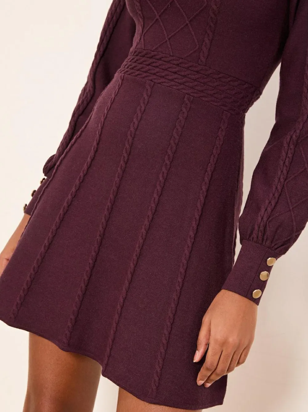 Lipsy Mini Diamond Knitted Long Sleeve Dress^Women Dresses