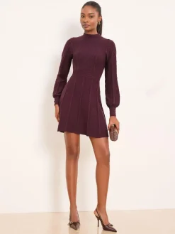 Lipsy Mini Diamond Knitted Long Sleeve Dress^Women Dresses