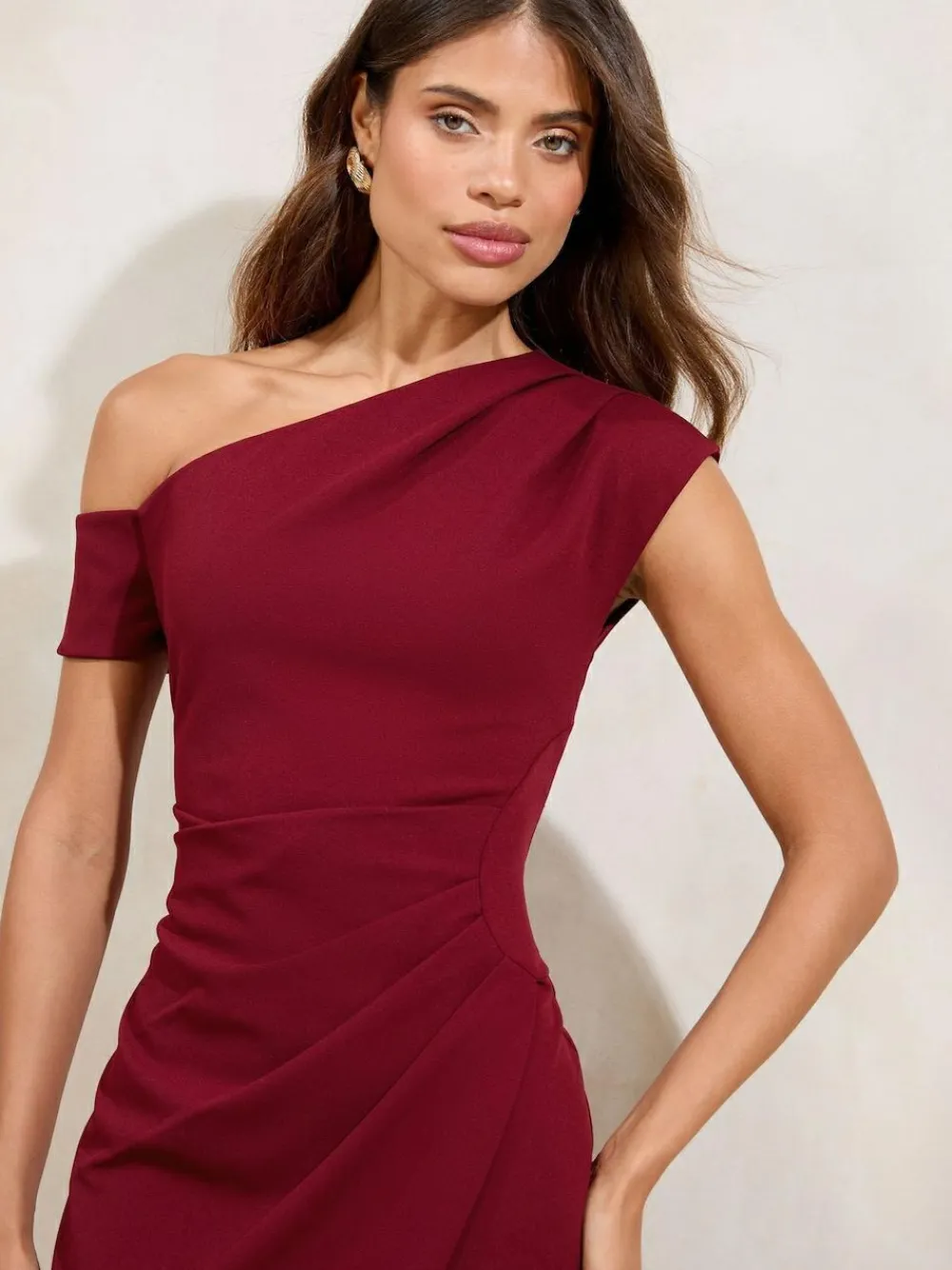 Lipsy Petite Off The Shoulder Gathered Waist Midi Dress^Women Occasion Dresses|Midi Dresses