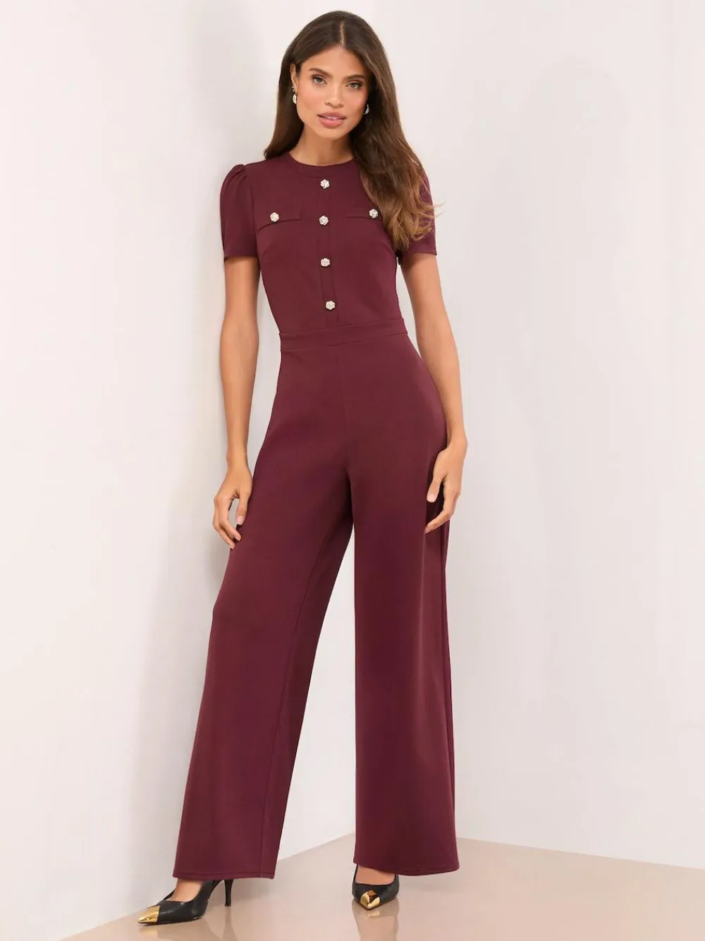 Lipsy Petite Military Buttoned Jumpsuit^Women Jumpsuits & Playsuits