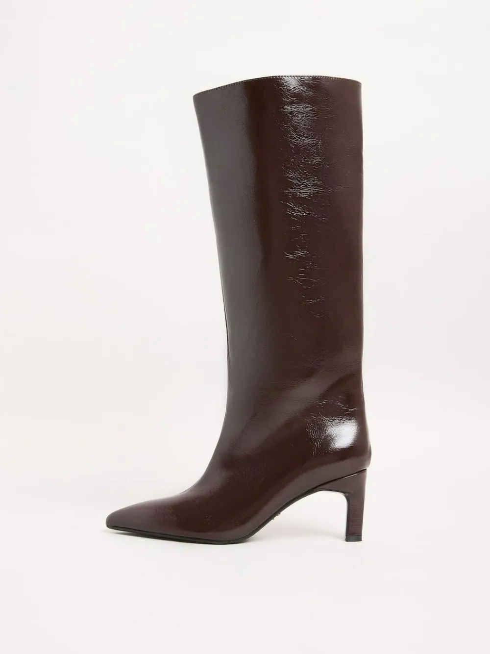 Lipsy Standard fit Faux Leather Knee High Low Kitten Heel Boots^Women Boots & Wellies|Boots