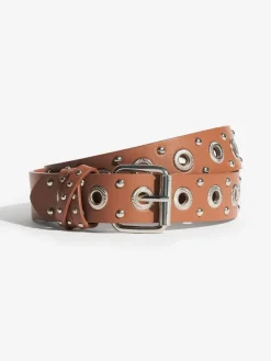 Online Lipsy Belts 2 Pack Cream Weave and Tan Stud