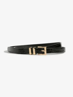 Lipsy Gold, Leopard & Black Skinny Belts 3 Pack^Women Belts