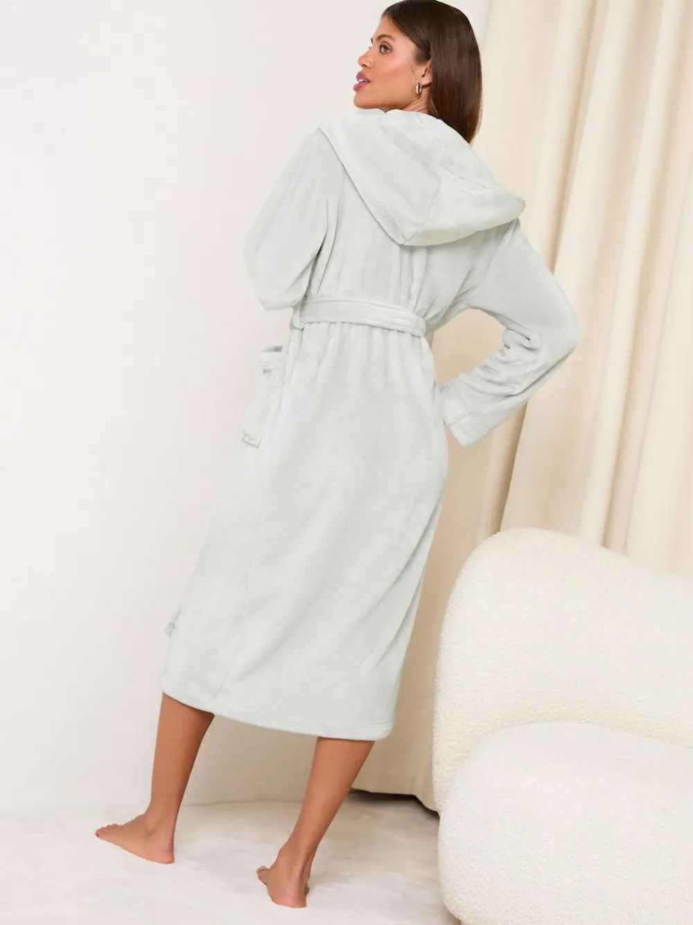 Best Lipsy Grey Super Cosy Midi Dressing Gown
