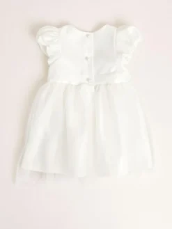 Lipsy Ivory Baby Puff Sleeve Occasion Dress (0mths-5yrs)^ Dresses|Occasionwear