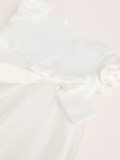 Lipsy Ivory Baby Puff Sleeve Occasion Dress (0mths-5yrs)^ Dresses|Occasionwear