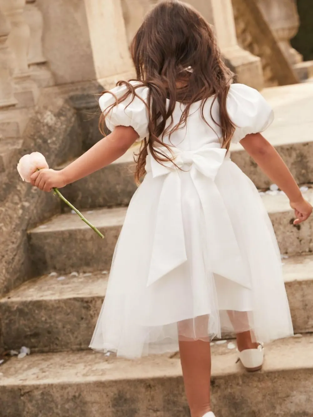 Lipsy Ivory Flower Girl Puff Sleeve Occasion Dress (2-13yrs)^ Dresses|Occasionwear