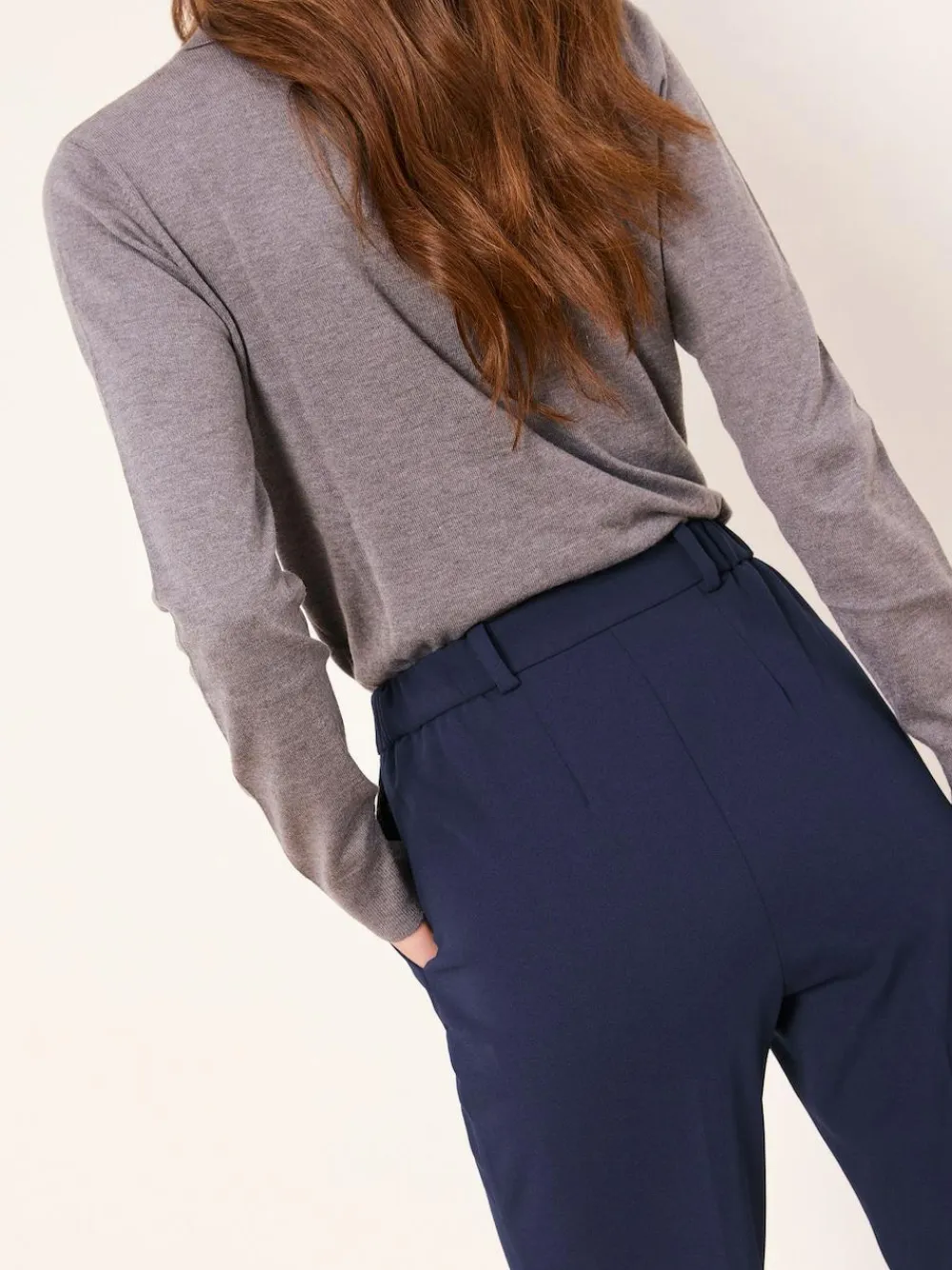 New Lipsy Tailored Tapered Trousers Navy Blue