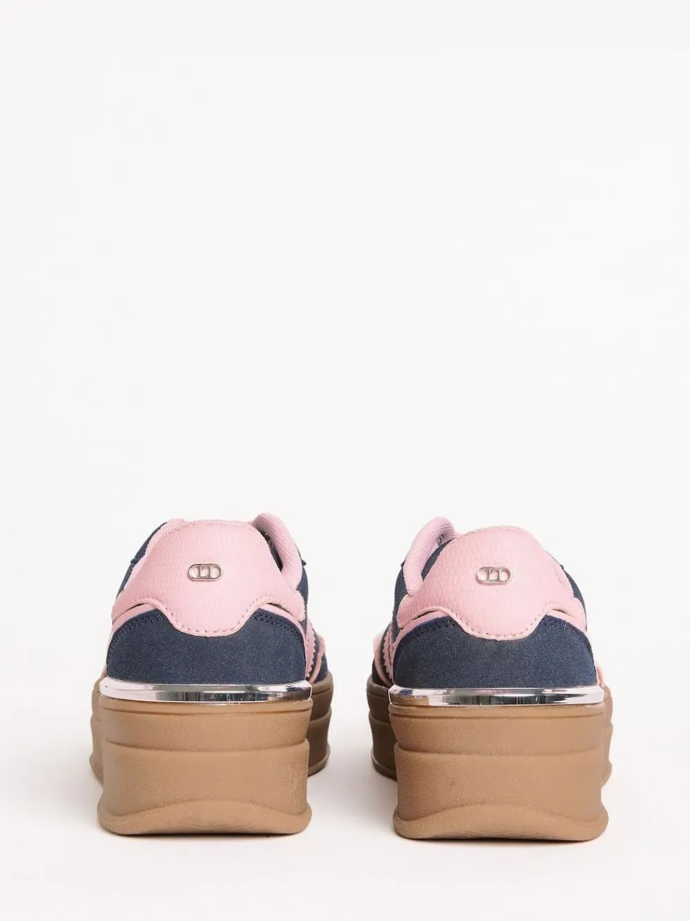 Outlet Lipsy Faux Suede Chunky Platform Sports Trainer Navy