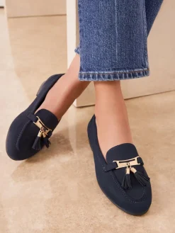 Lipsy Wide Fit Almond Toe Tassel Workwear Loafers^Women Wide Fit & Extra Wide Fit|Flats