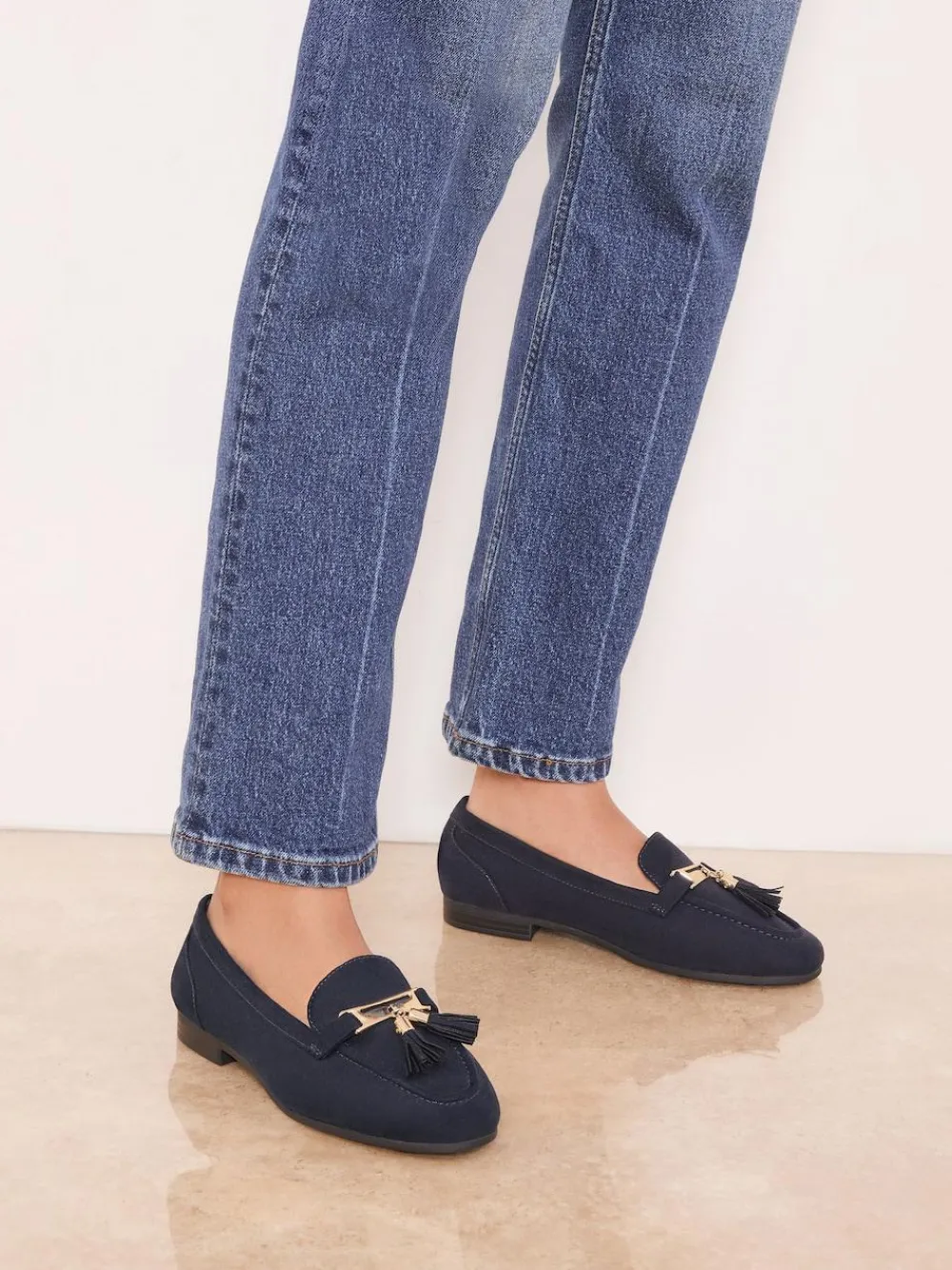 Lipsy Wide Fit Almond Toe Tassel Workwear Loafers^Women Wide Fit & Extra Wide Fit|Flats
