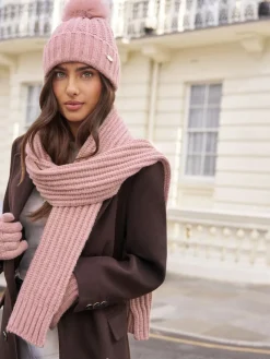 Lipsy Shimmer Ribbed Scarf^Women Hats, Gloves & Scarves|Hats, Gloves & Scarves