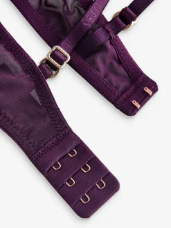 Sale Lipsy Pink/Purple Geo Lace Triple Boost Bra