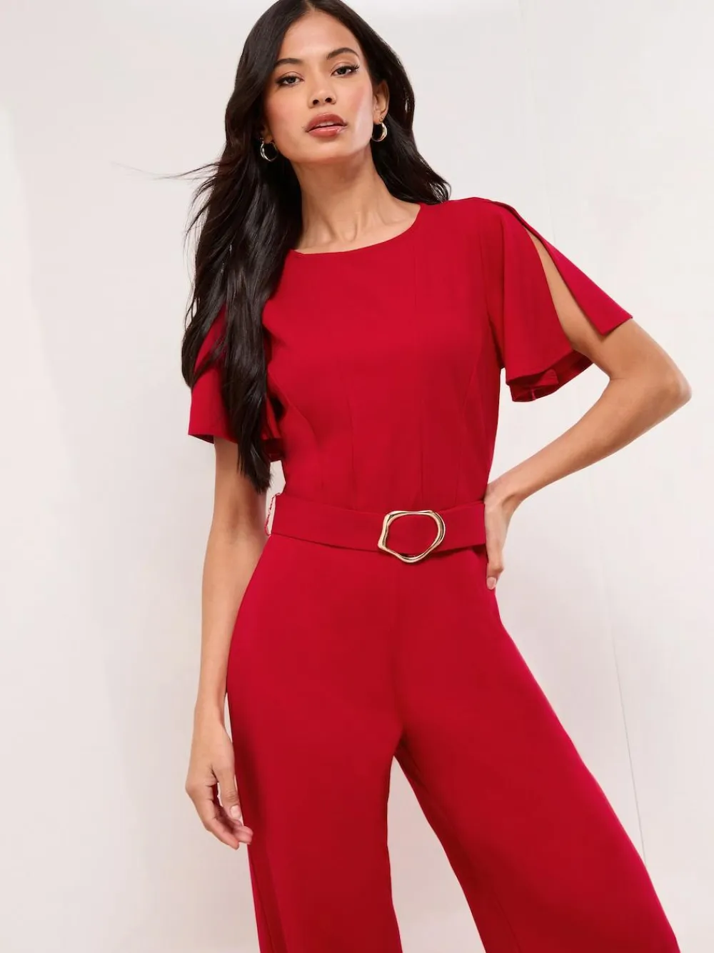 Lipsy Petite Short Sleeve Hardware Jumpsuit^Women Jumpsuits & Playsuits