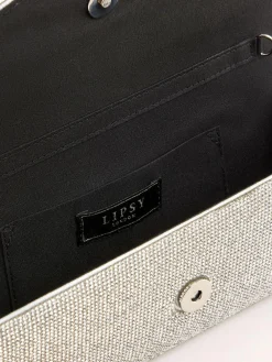 Lipsy Silver Hotfix Clutch Bag^Women Bags