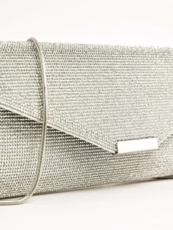 Lipsy Silver Hotfix Clutch Bag^Women Bags