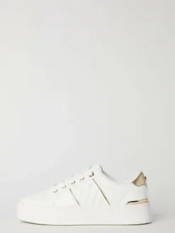 Lipsy White Standard Fit Flat Chunky Flatform Stripe Lace Up Trainers^Women Sneakers