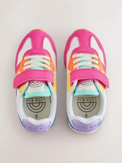 Little Bird by Jools Oliver Pink Younger Pastel Rainbow Retro Runner Trainers^ Sneakers|Boots