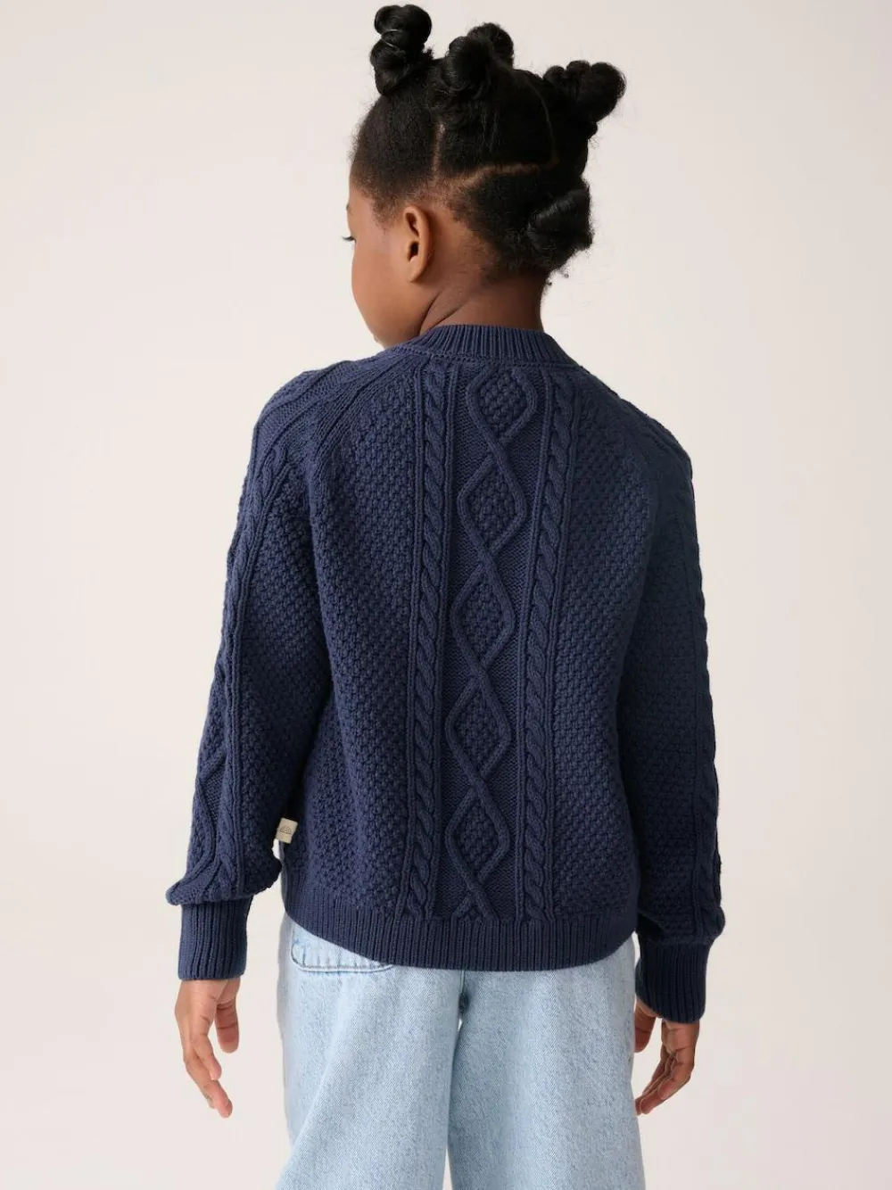 Little Bird by Jools Oliver Knitted Cable Cotton Cardigan^BOY Knitwear|Knitwear