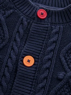 Little Bird by Jools Oliver Knitted Cable Cotton Cardigan^BOY Knitwear|Knitwear