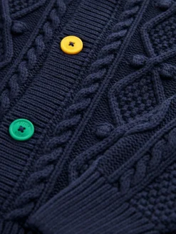 Little Bird by Jools Oliver Knitted Cable Cotton Cardigan^BOY Knitwear|Knitwear