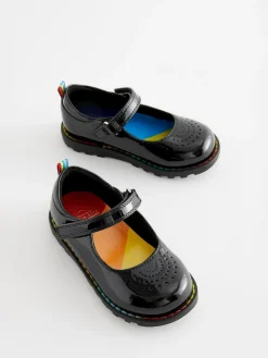 Little Bird by Jools Oliver Black Younger Patent Mary Jane Shoes^ Shoes