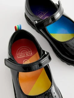 Little Bird by Jools Oliver Black Younger Patent Mary Jane Shoes^ Shoes