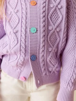 Little Bird by Jools Oliver Knitted Cable Cotton Cardigan^ Knitwear|Knitwear