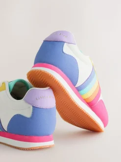 Little Bird by Jools Oliver Pink Older Pastel Rainbow Retro Runner Trainers^BOY Sneakers|Sneakers