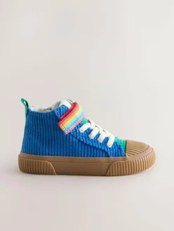 Little Bird by Jools Oliver Corduroy Borg Lined Hi-Top Trainers^BOY Sneakers|Sneakers