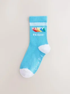 Best Little Bird by Jools Oliver Multi Bright Rainbow Days Of The Week Socks 7 Pack