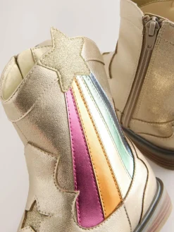 Best Little Bird by Jools Oliver Gold Metallic Western Ankle Boots