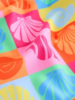 Little Bird by Jools Oliver Shell Print Zip Through Swimsuit^ Swimwear|Swimwear