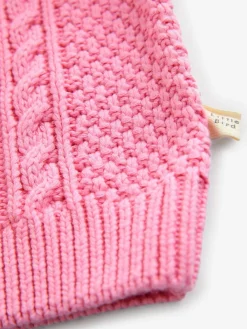 Discount Little Bird by Jools Oliver Knitted Cable Cotton Cardigan Pink