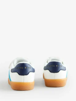 Little Bird by Jools Oliver White Younger Gum Sole Trainers with Rainbow Stripe^BOY Sneakers|Sneakers