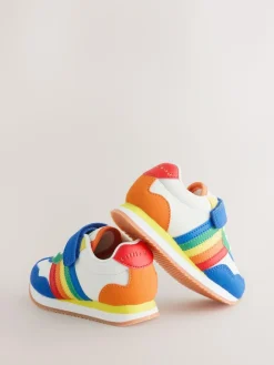 Clearance Little Bird by Jools Oliver Blue Younger Bright Rainbow Retro Runner Trainers