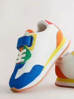 Clearance Little Bird by Jools Oliver Blue Younger Bright Rainbow Retro Runner Trainers