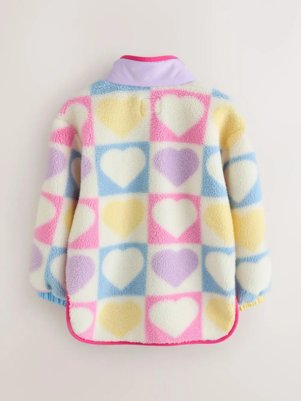 New Little Bird by Jools Oliver Multi Heart Colourblock Borg Fleece