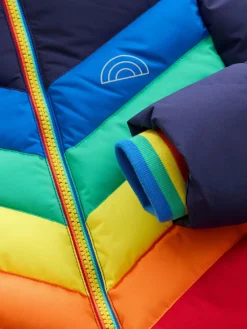 Online Little Bird by Jools Oliver Multi Bright Chevron Shower Resistant Padded Coat
