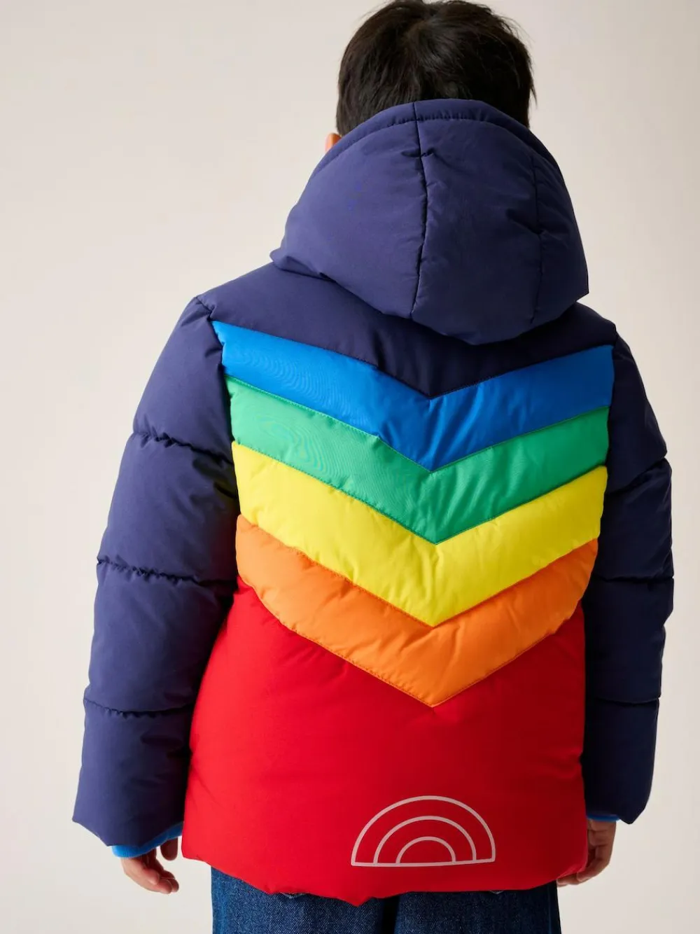 Online Little Bird by Jools Oliver Multi Bright Chevron Shower Resistant Padded Coat