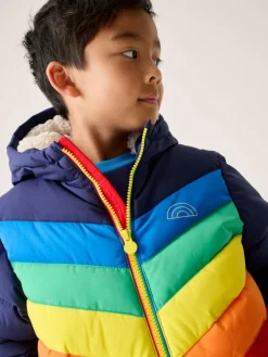 Online Little Bird by Jools Oliver Multi Bright Chevron Shower Resistant Padded Coat