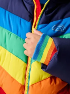 Online Little Bird by Jools Oliver Multi Bright Chevron Shower Resistant Padded Coat