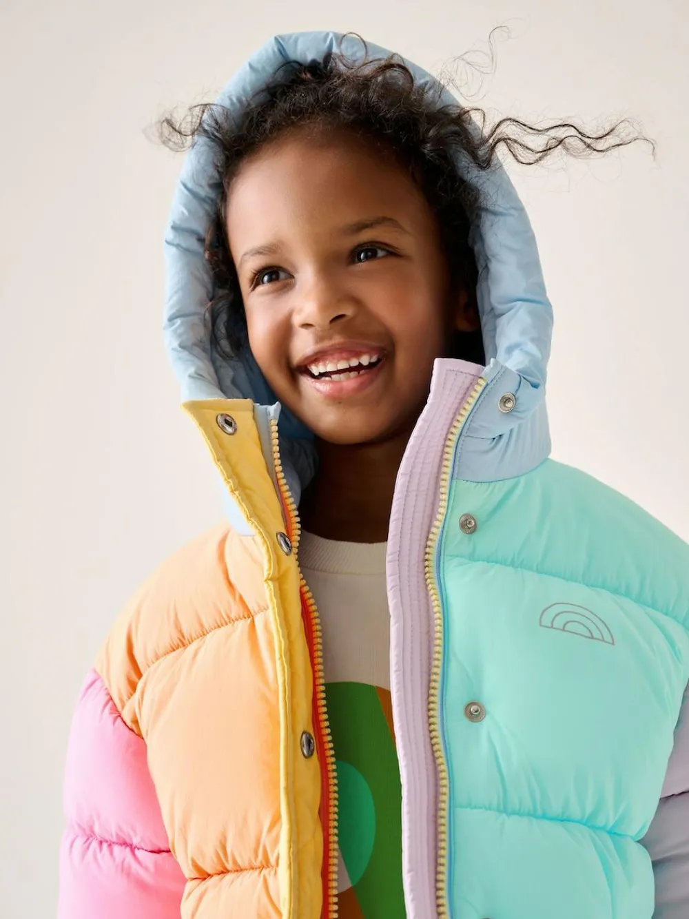 Little Bird by Jools Oliver Multi Colourblock Shower Resistant Padded Coat^ Coats, Jackets & Pramsuits|Coats, Jackets & Pramsuits