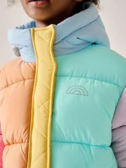 Little Bird by Jools Oliver Multi Colourblock Shower Resistant Padded Coat^ Coats, Jackets & Pramsuits|Coats, Jackets & Pramsuits