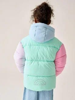 Little Bird by Jools Oliver Multi Colourblock Shower Resistant Padded Coat^ Coats, Jackets & Pramsuits|Coats, Jackets & Pramsuits