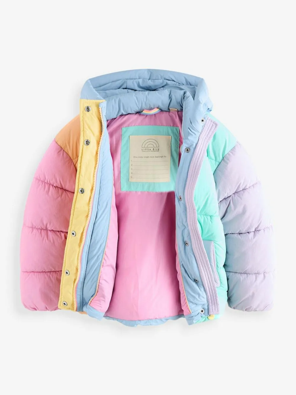 Little Bird by Jools Oliver Multi Colourblock Shower Resistant Padded Coat^ Coats, Jackets & Pramsuits|Coats, Jackets & Pramsuits